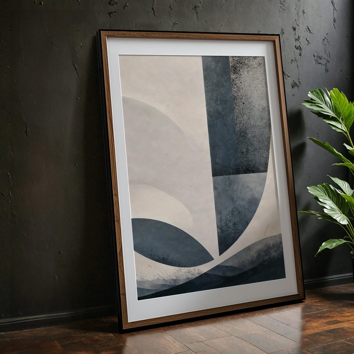 Abstract Minimalist Modern Art Print In Neutral Tones