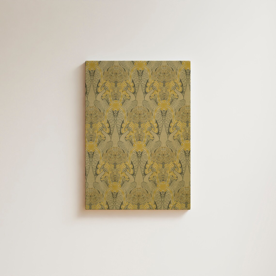 Vintage Yellow Paisley Tapestry, Antique Art Print - Image 5