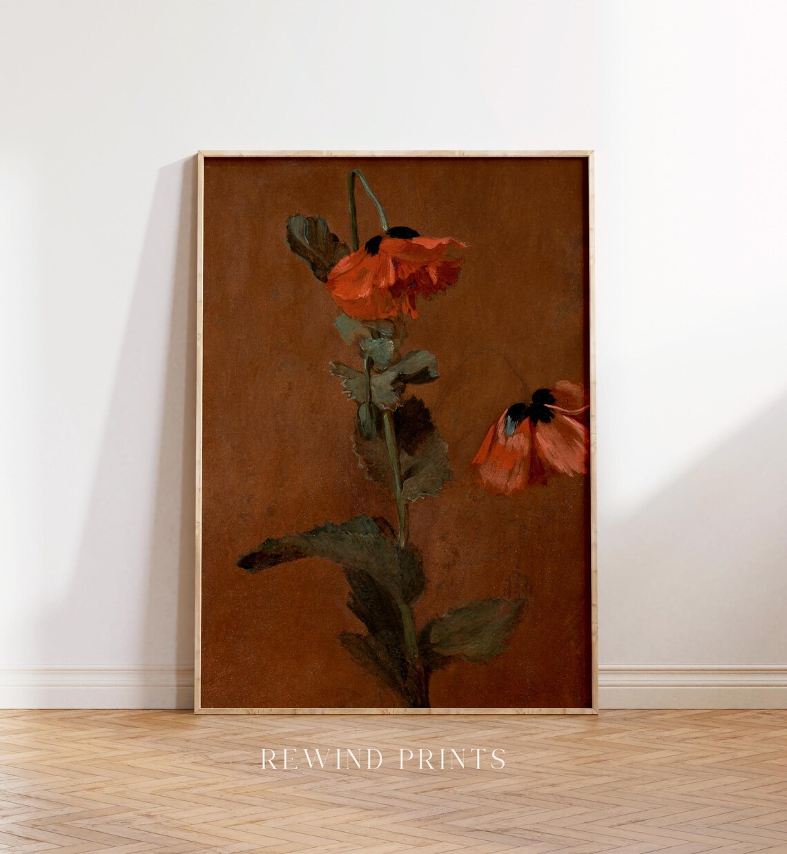 Vintage Moody Muted Floral Still Life Art Print - Image 5