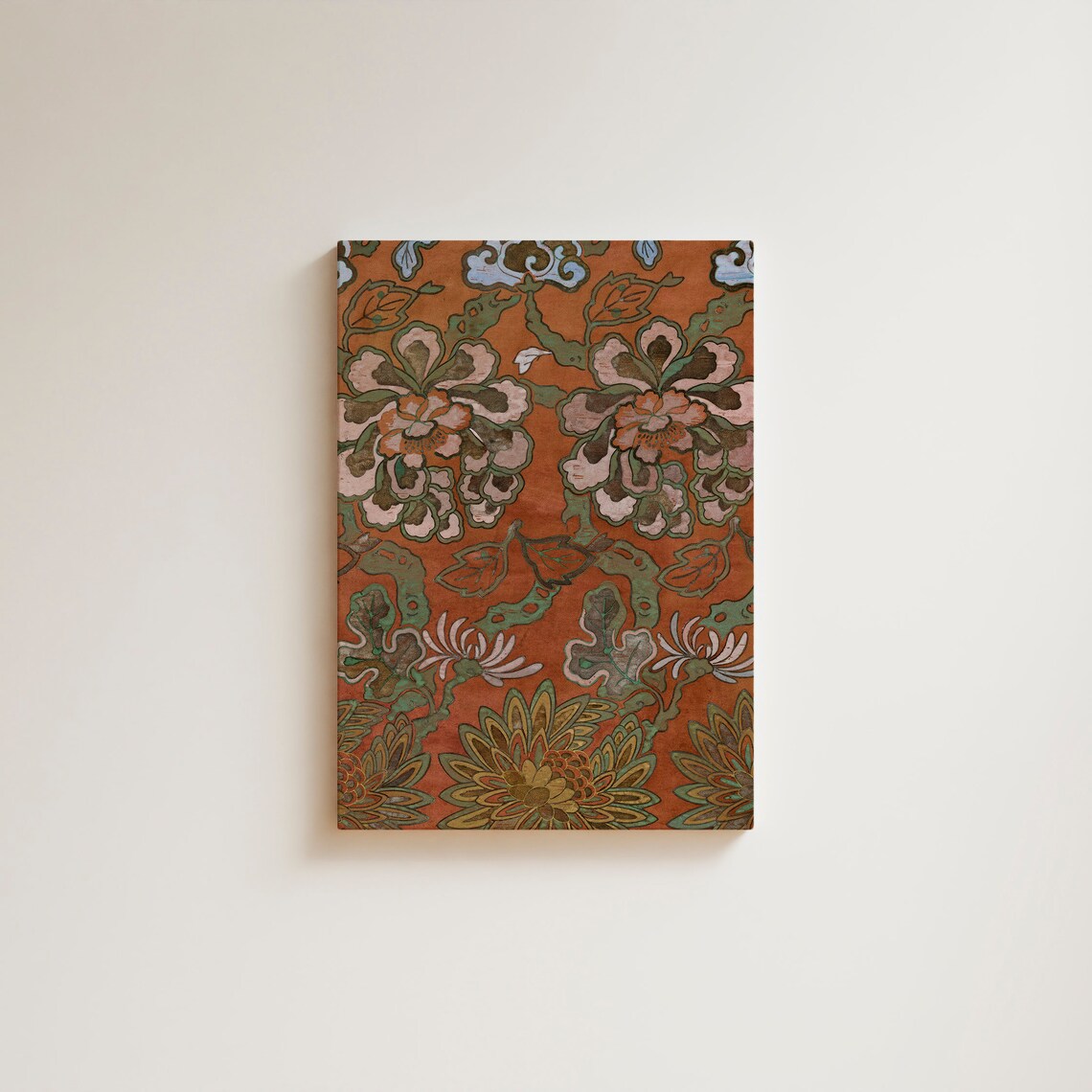 Vintage Floral Pattern Art Print, Warm Tones - Image 4