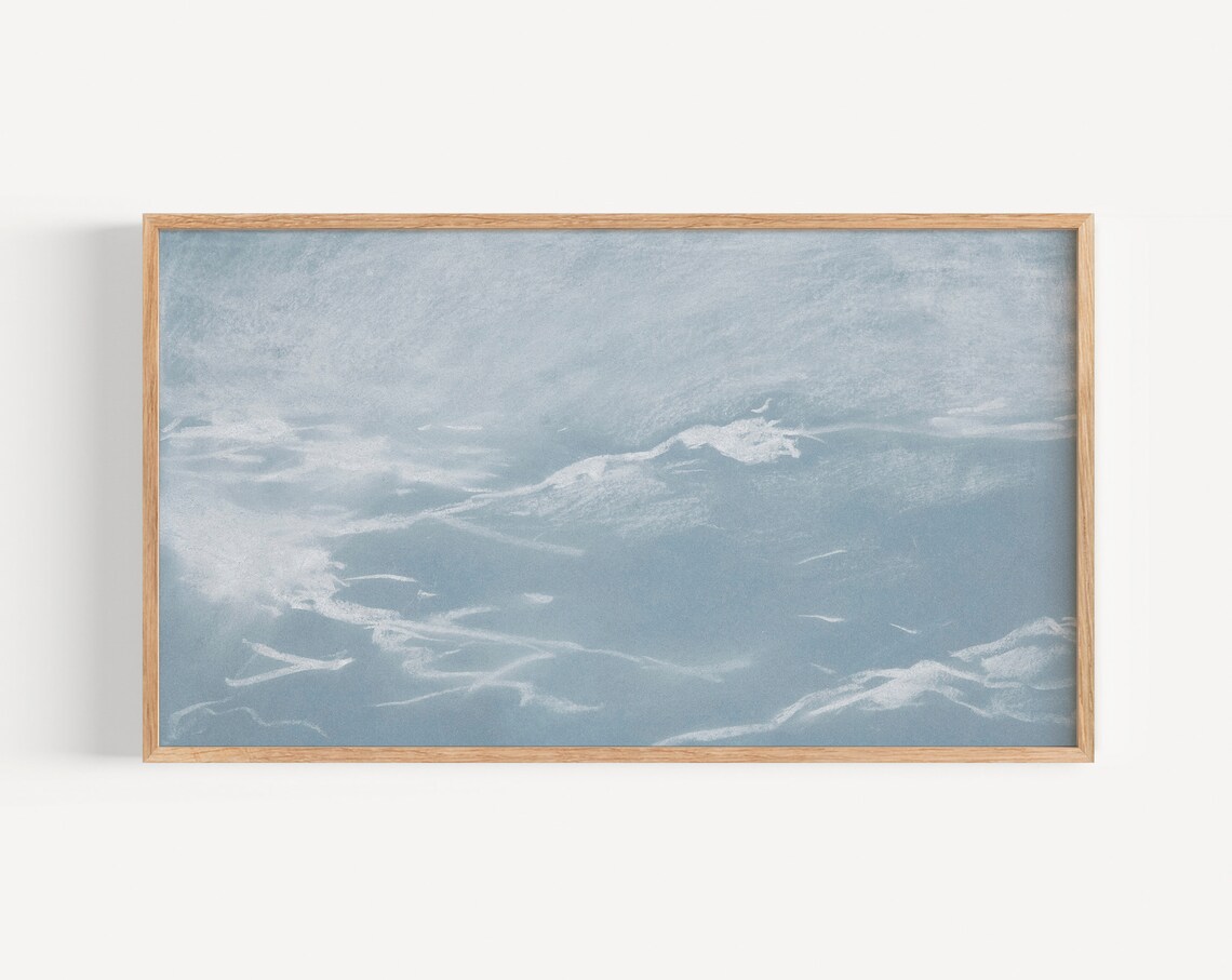 Muted Cloud Painting, Vintage Sky Art Print