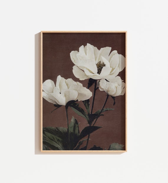 Vintage Muted Floral Still Life Art Print