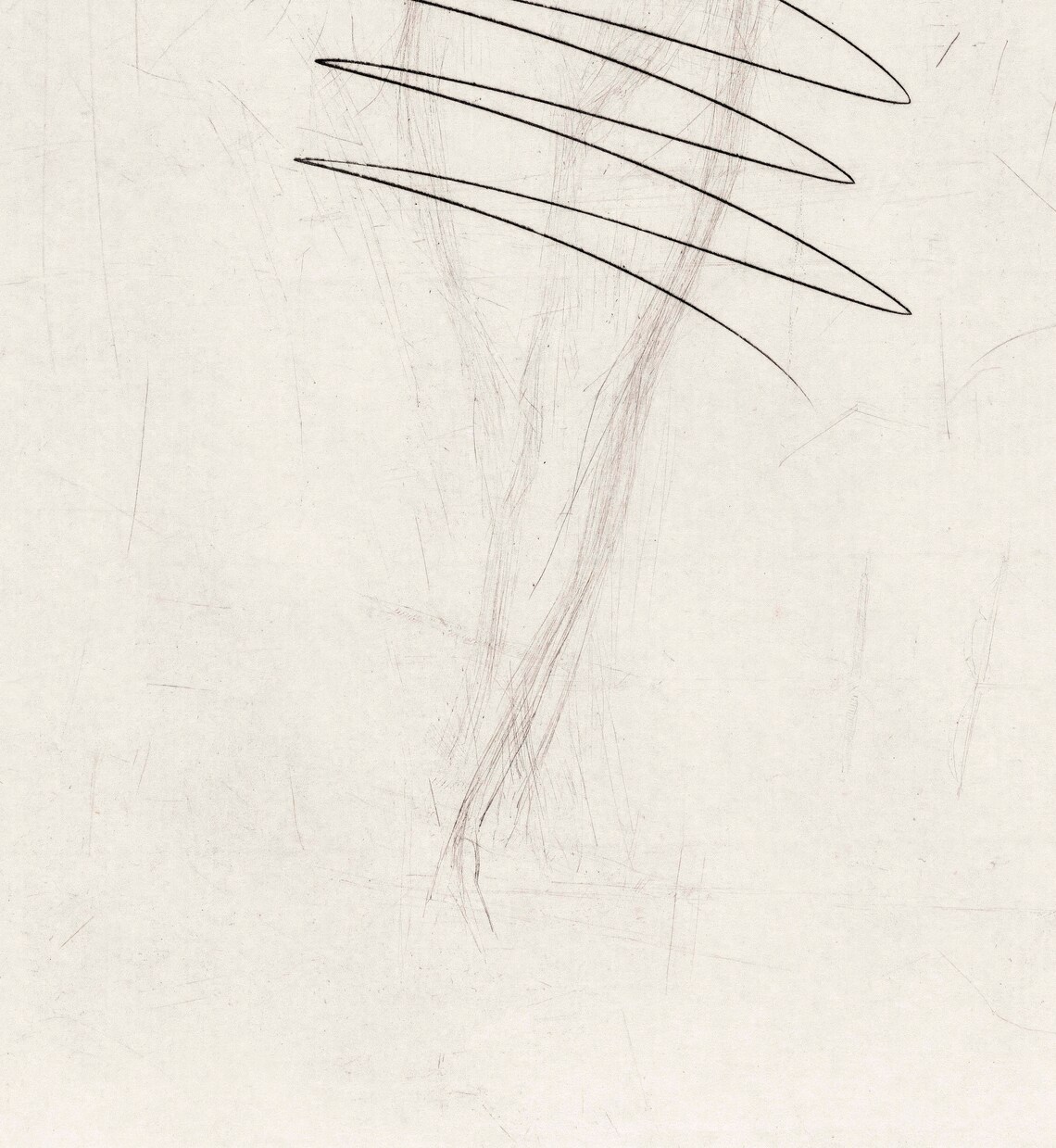 Vintage Abstract Sketch Neutral Minimalist Art Print - Image 2
