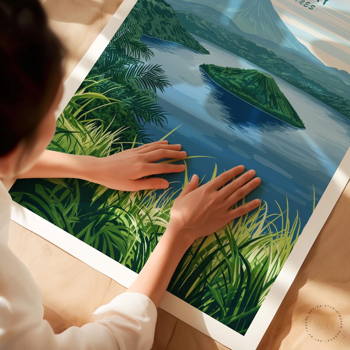 Tagaytay Philippines Taal Volcano Lake Island Overlook Scenic Poster - Image 3