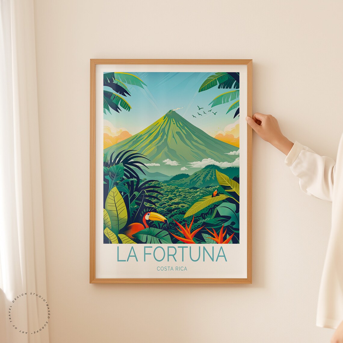 La Fortuna Travel Poster, Costa Rica Travel Print - Image 2
