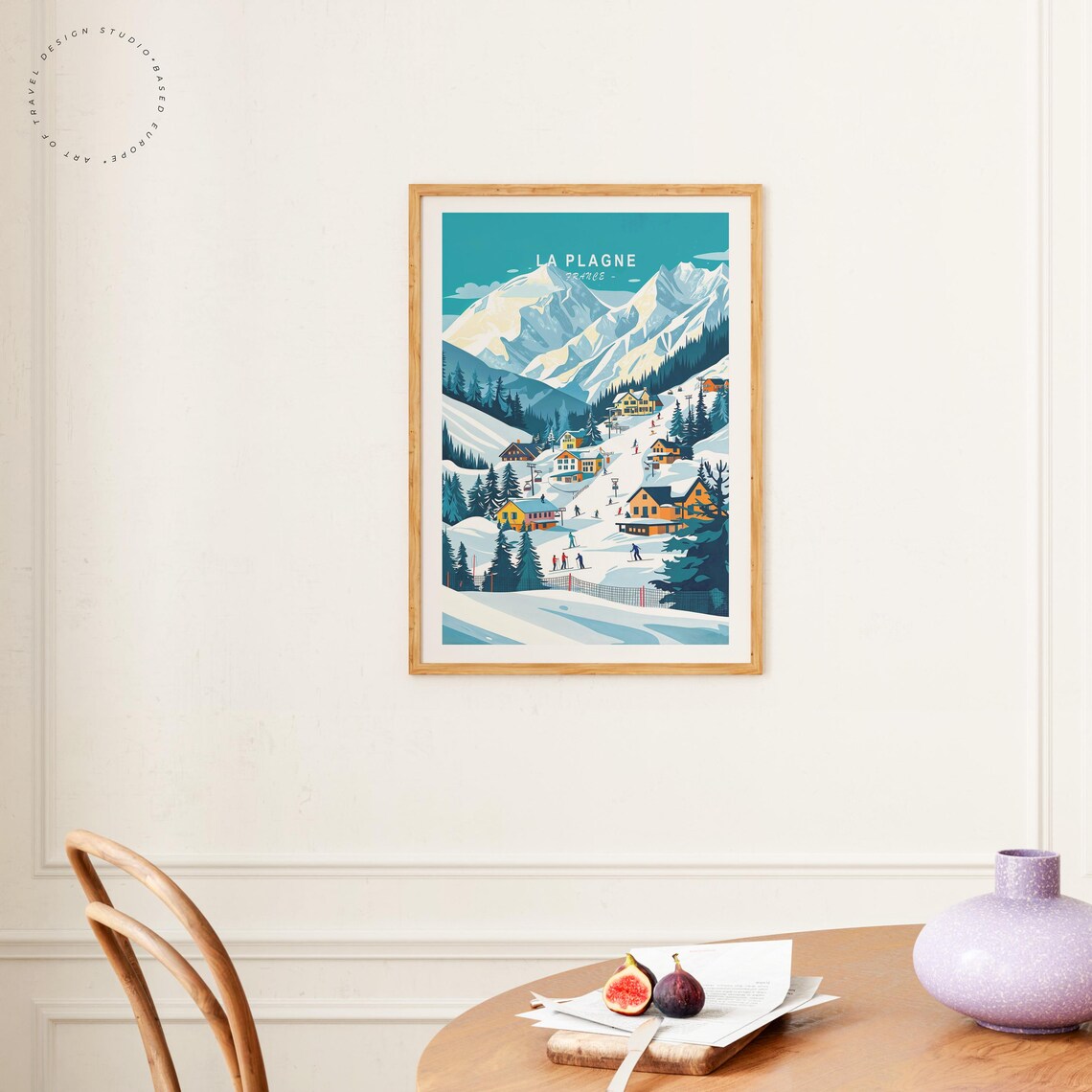 La Plagne France Travel Poster, Ski Area Art Print - Image 2