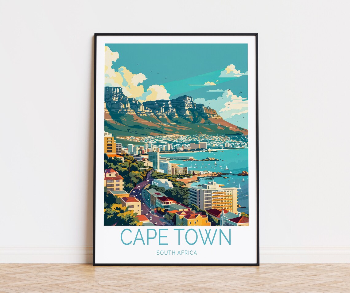 Cape Town Home Decor Travel Poster