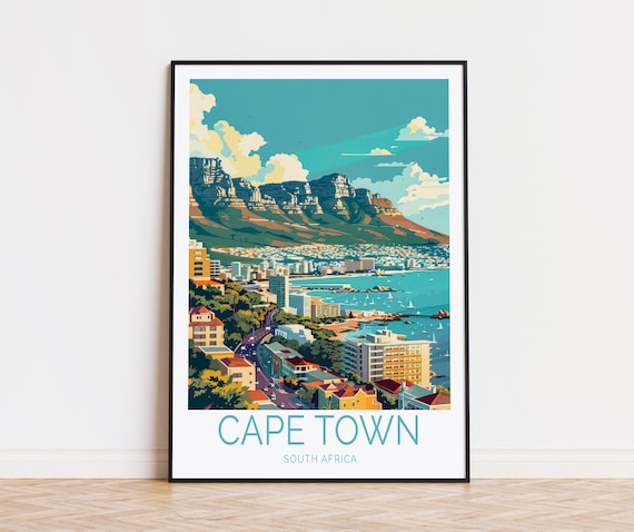 Cape Town Home Decor Travel Poster