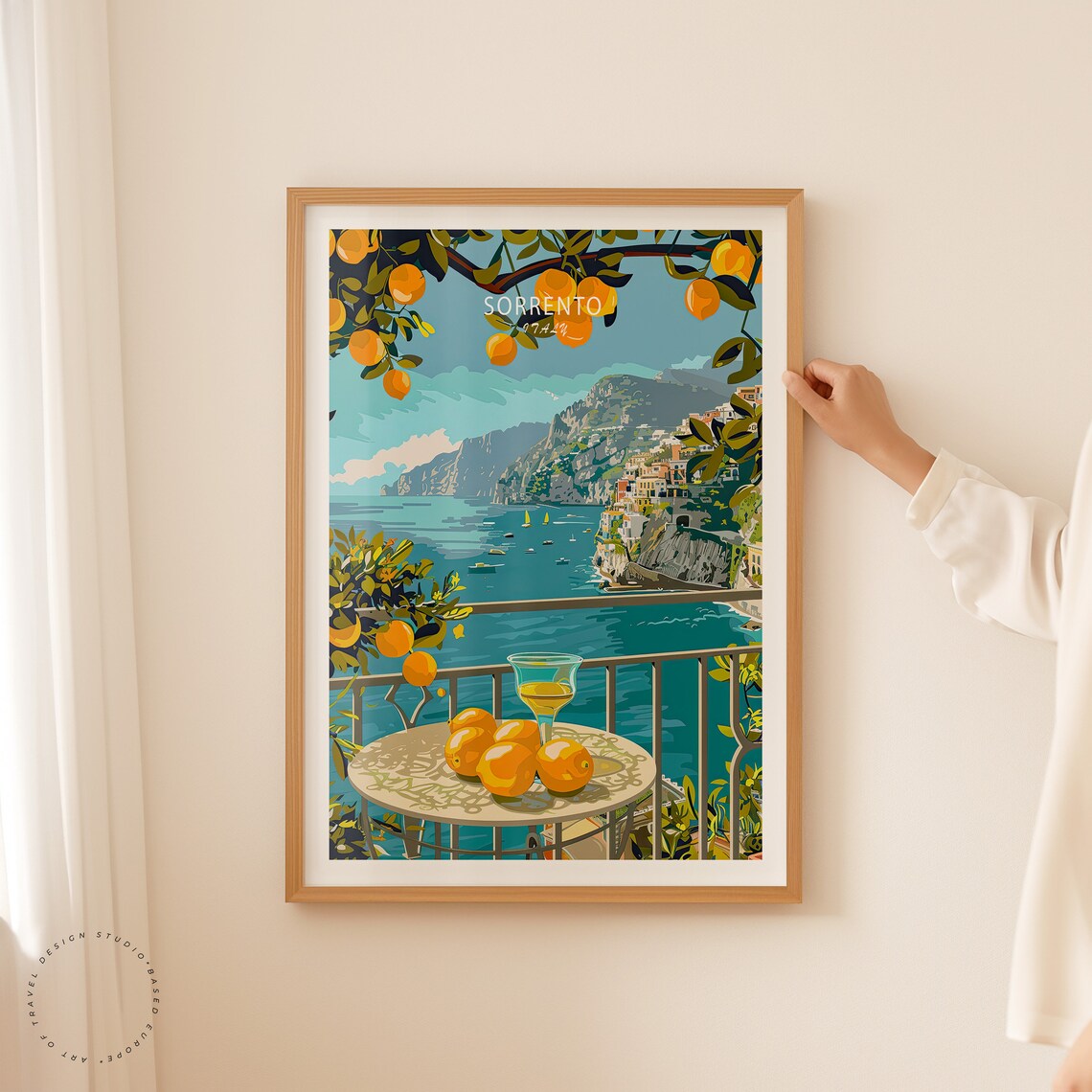 Sorrento Lemons Travel Poster, Italy Coast Art Print - Image 2