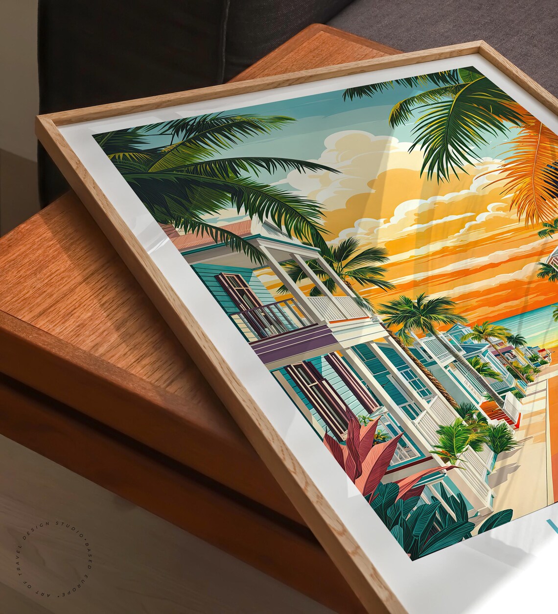 Key West Florida Travel Poster, Personalized Art Print - Image 3