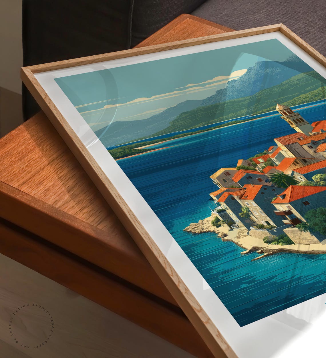 Korcula Croatia Adriatic Old Town Harbor Dalmatian Coast Travel Poster - Image 6