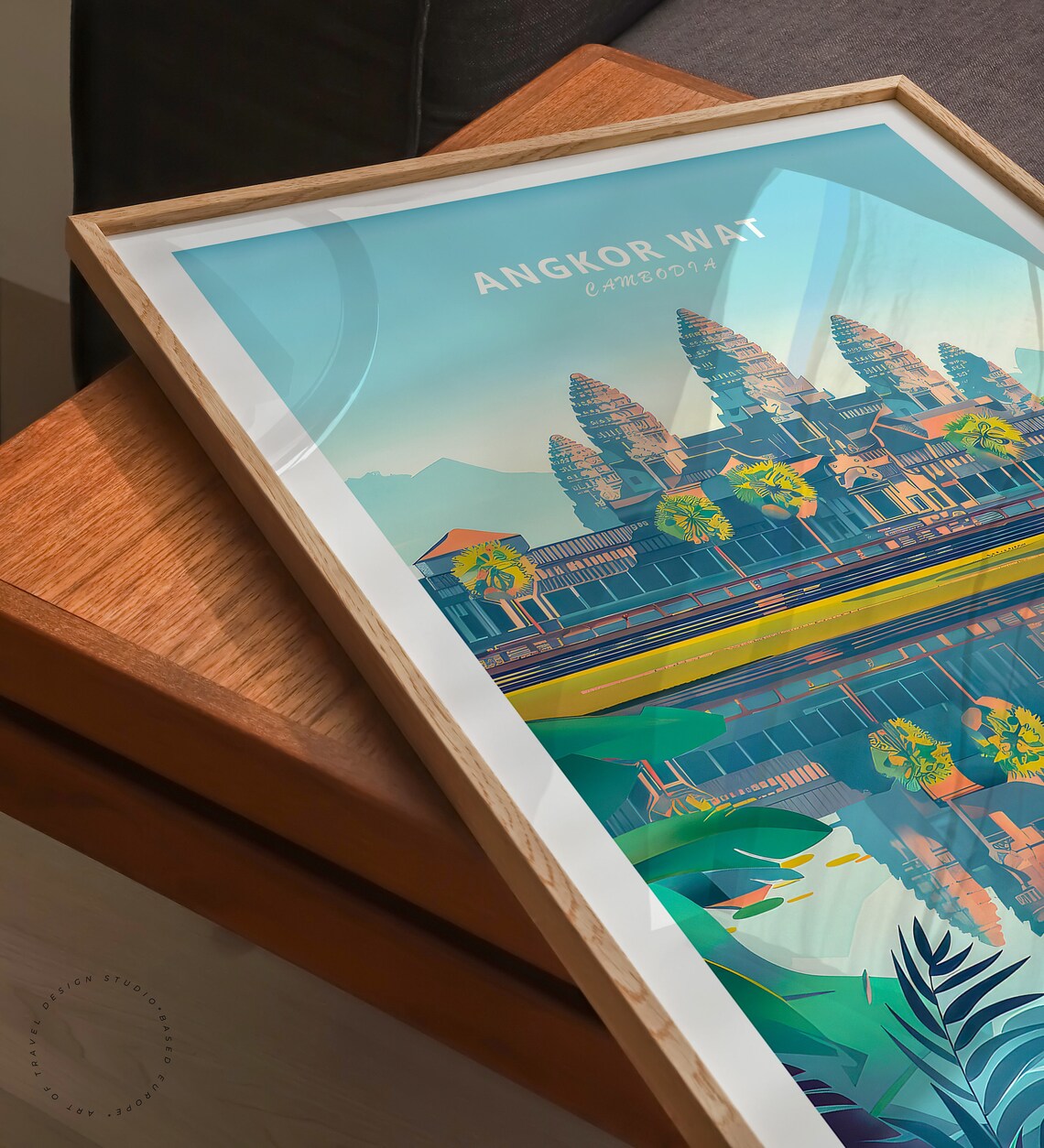 Angkor Wat Travel Poster, Cambodia Wall Art - Image 3