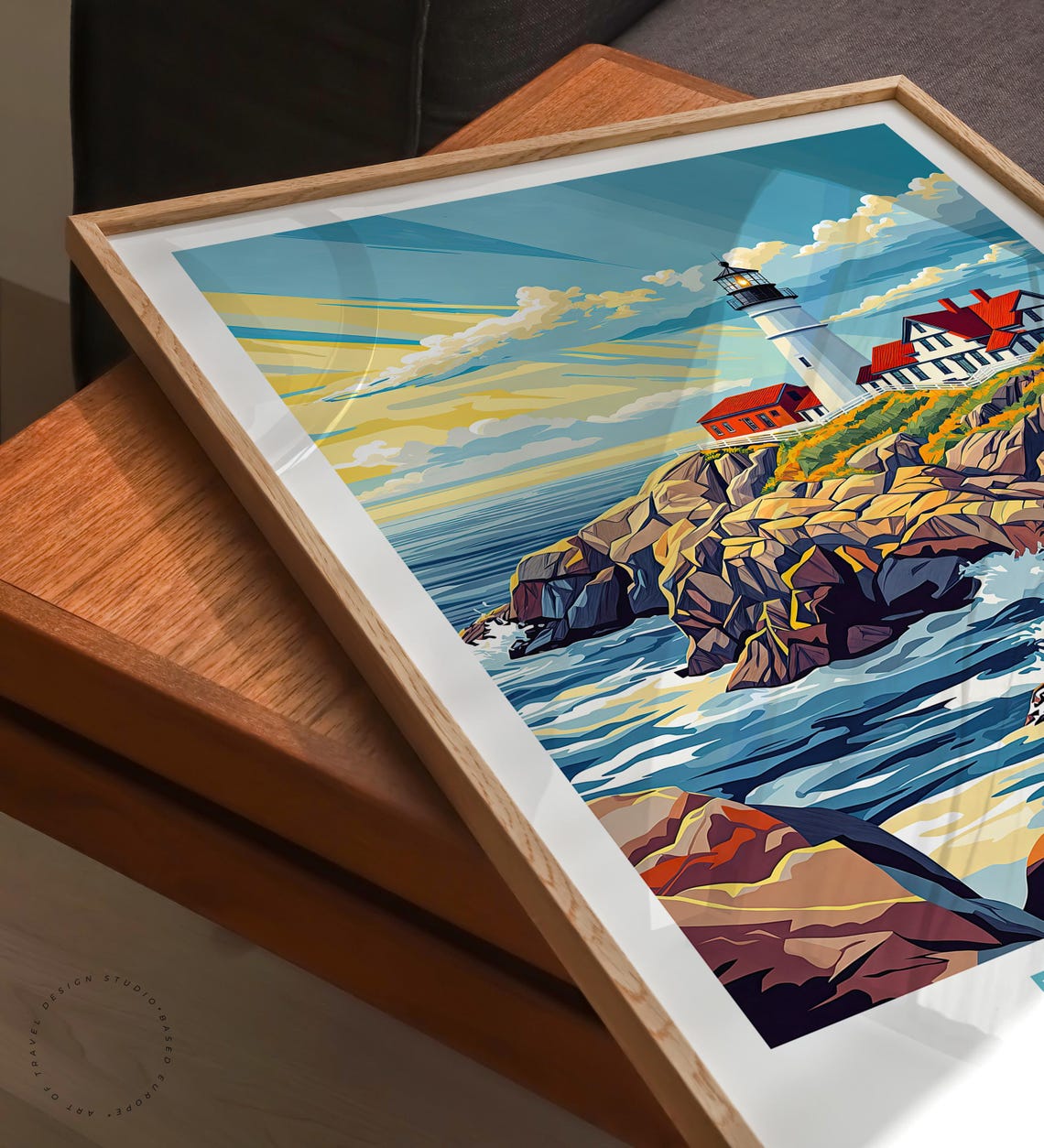 Portland Maine Travel Poster Maine Wall Art Portland Print Wedding Present Birthday Gifts Custom Travel Poster - Image 3