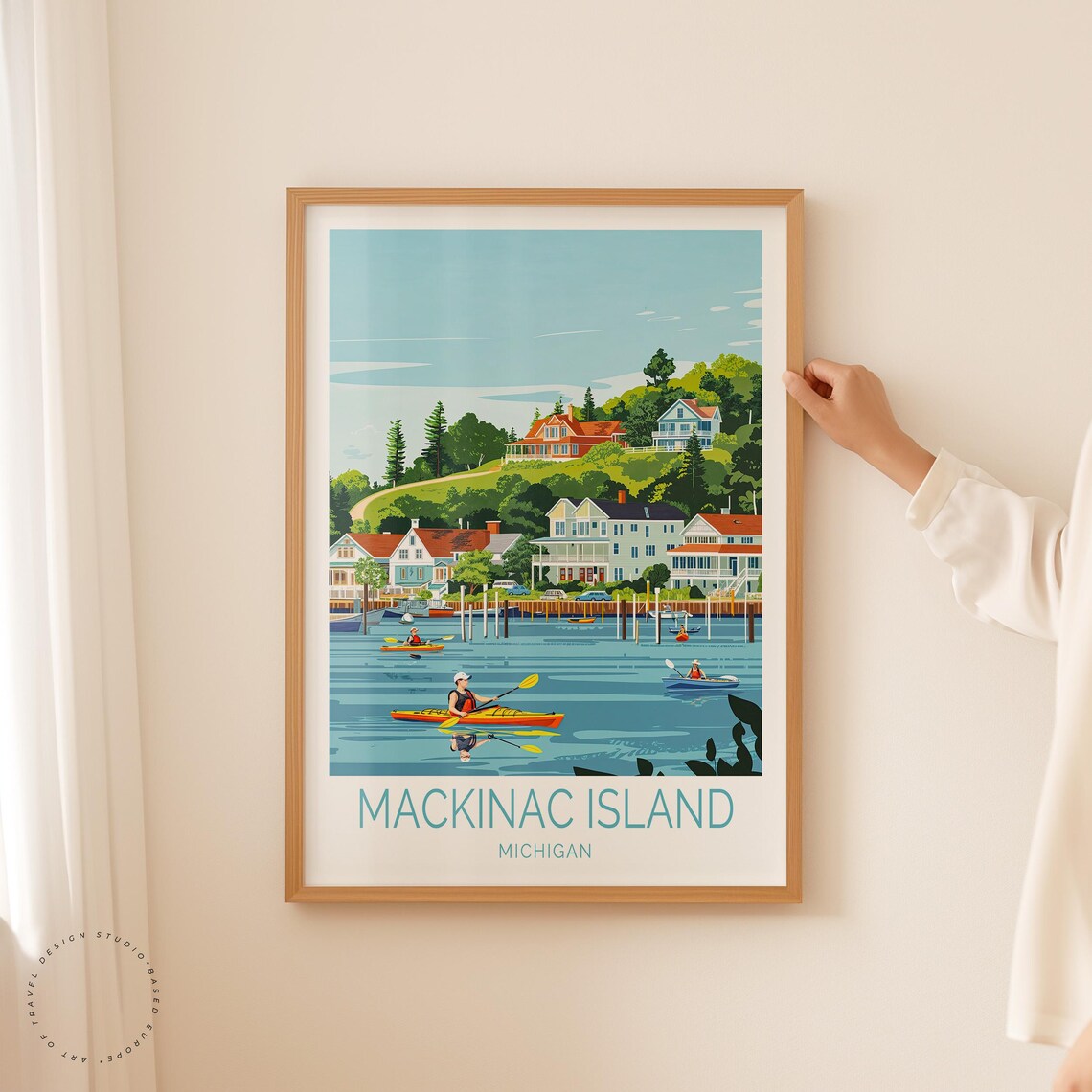 Mackinac Island Vintage Travel Poster, Michigan - Image 2