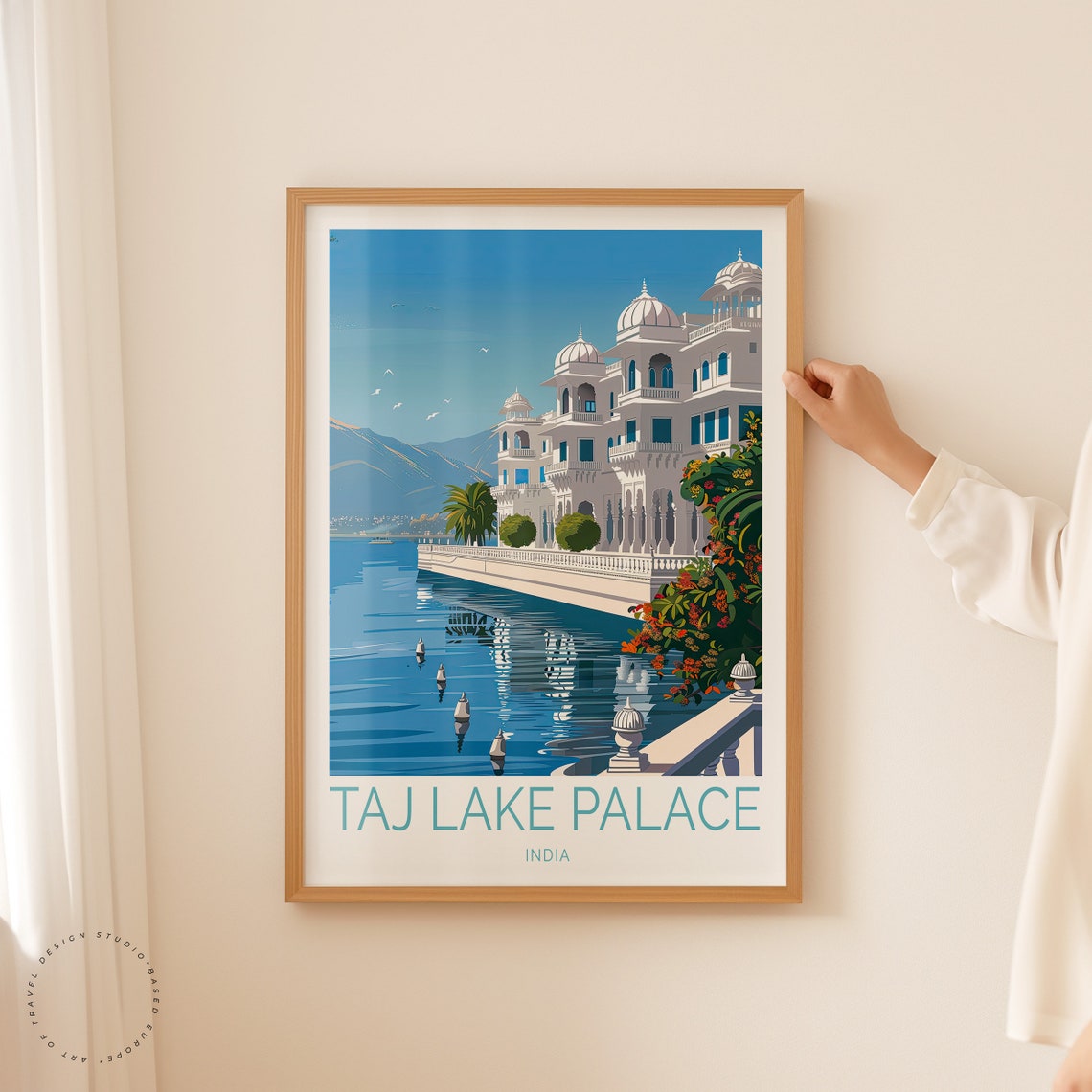 Taj Lake Palace India Udaipur Lakeside Marble Palace View Poster - Image 2