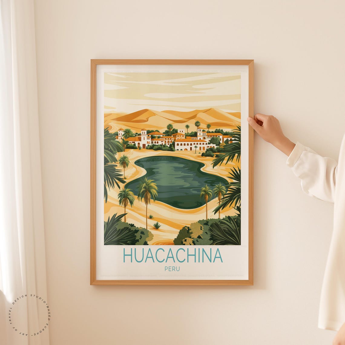 Huacachina Travel Poster Peru Wall Art Print Desert Home Decor Custom - Image 5