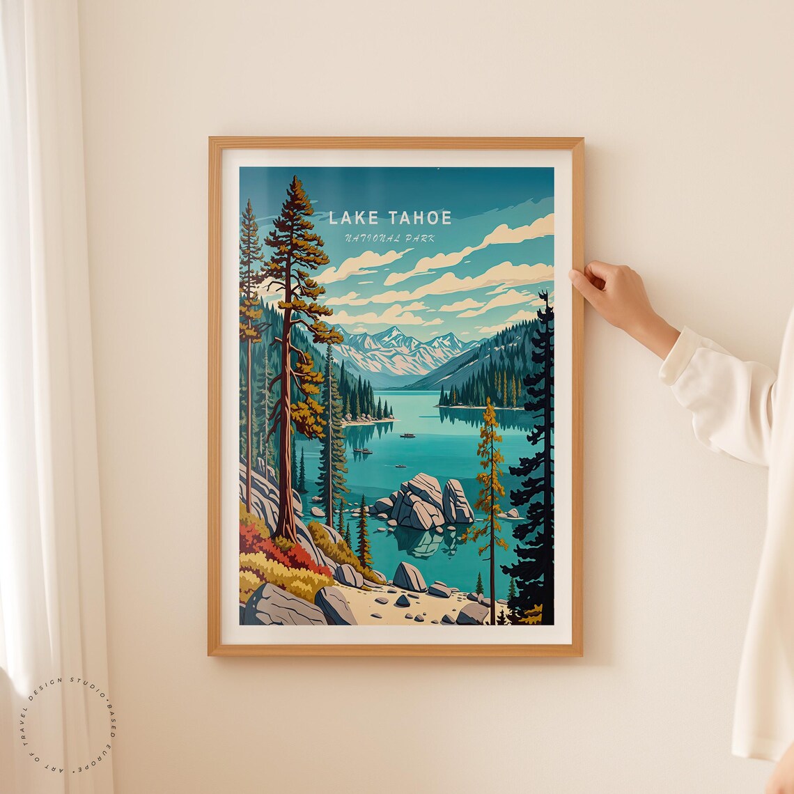 Lake Tahoe California Travel Poster National Park Wall Art Lake Thoe Print Home Decor Birthday Present Christmas Gifts - Image 2