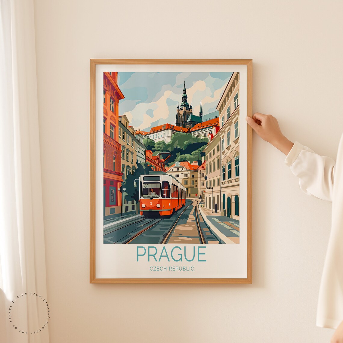 Prague Castle Travel Poster, Czech Republic Wall Art - Image 2