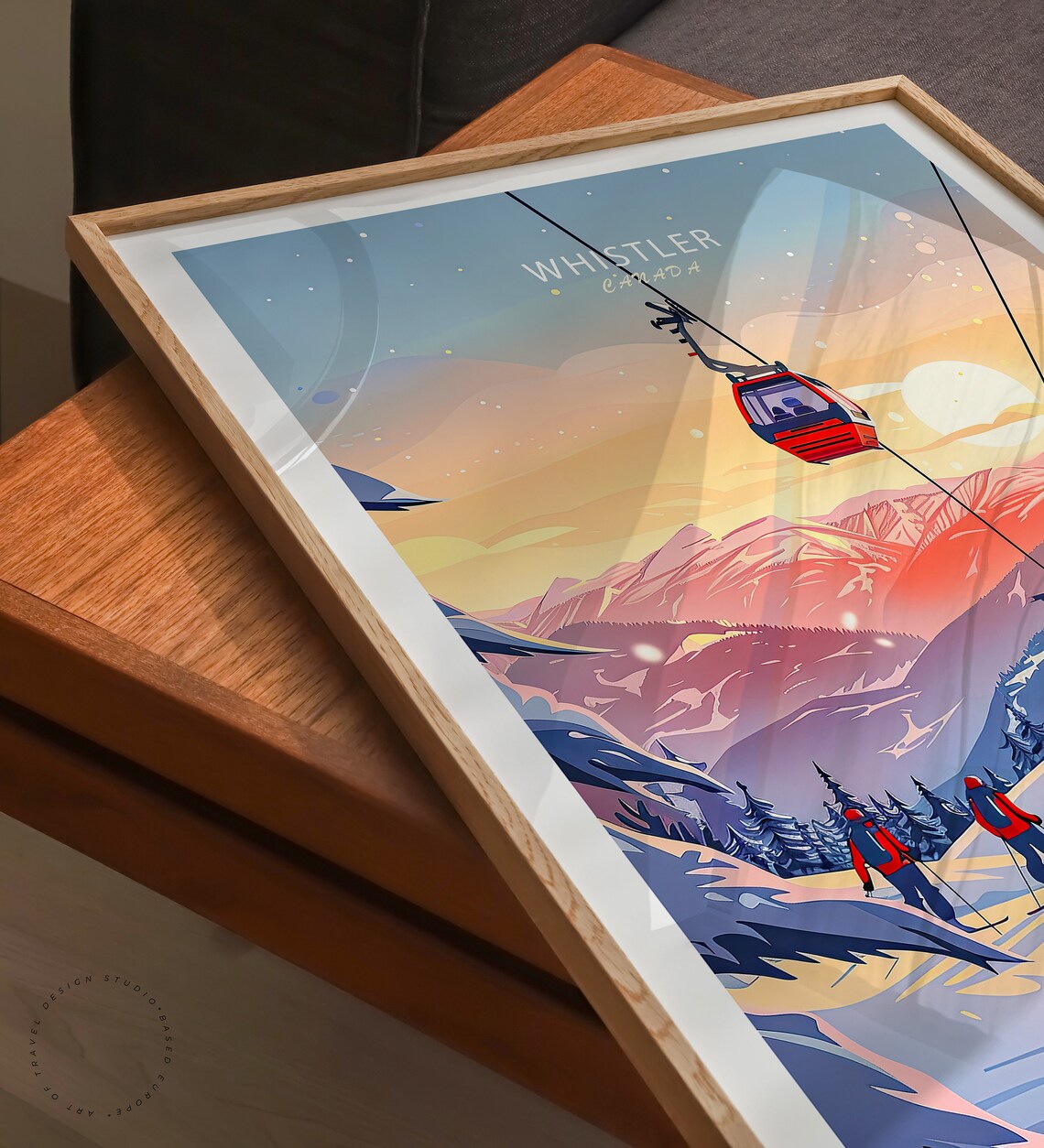 Whistler Canada Winter Travel Poster, Ski Resort Art Print - Image 3