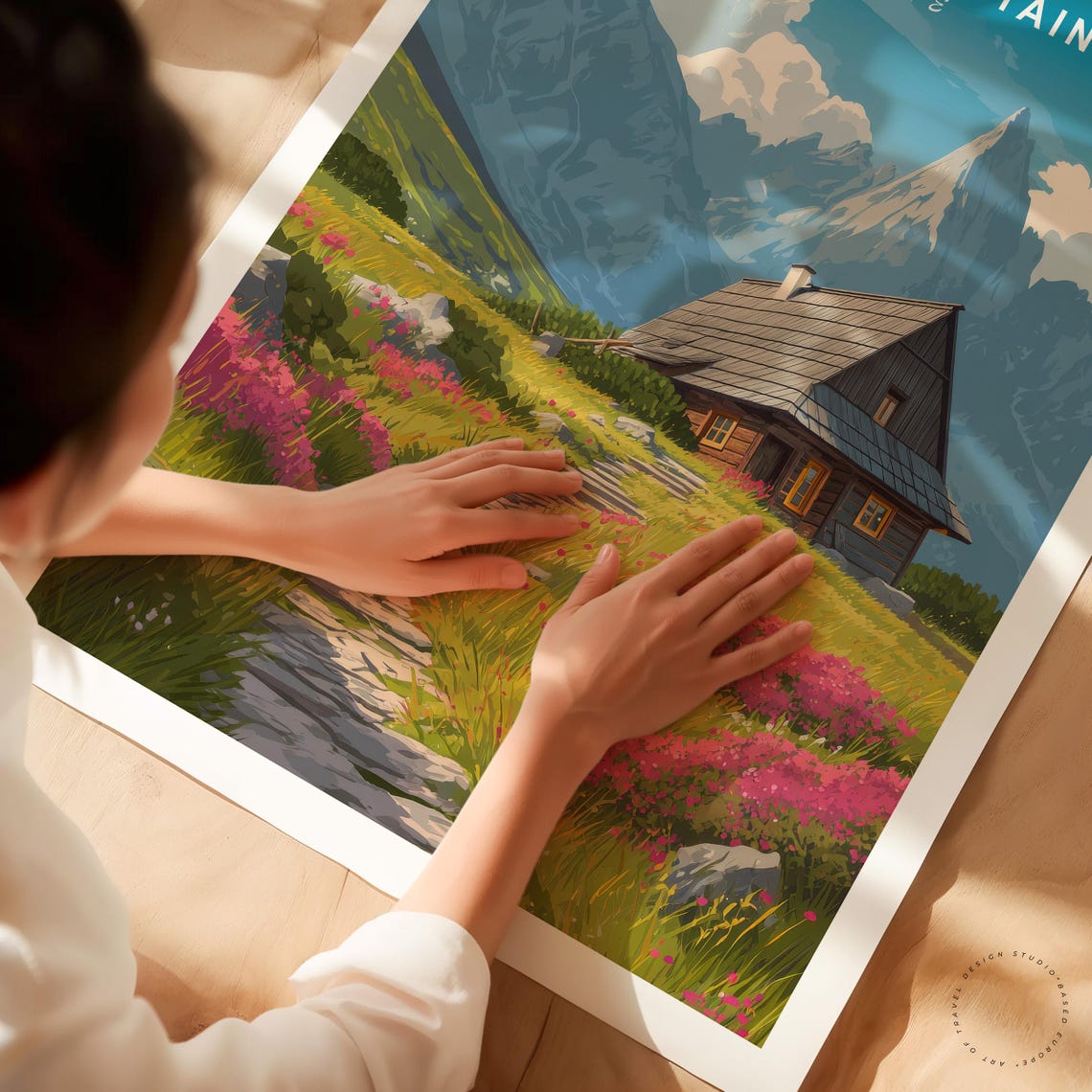 Tatra Mountains Europe Mountain Chalet Path Wildflower Valley Poster - Image 3