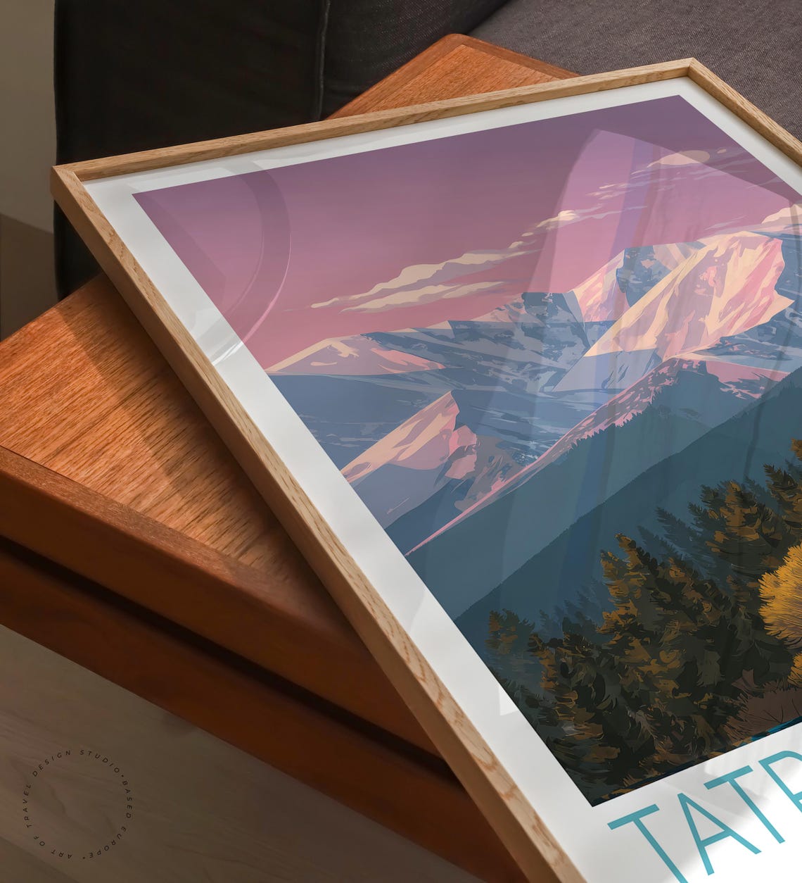 Tatra Mountains Europe Snowy Alpine Peaks Pink Sunset Travel Poster - Image 6