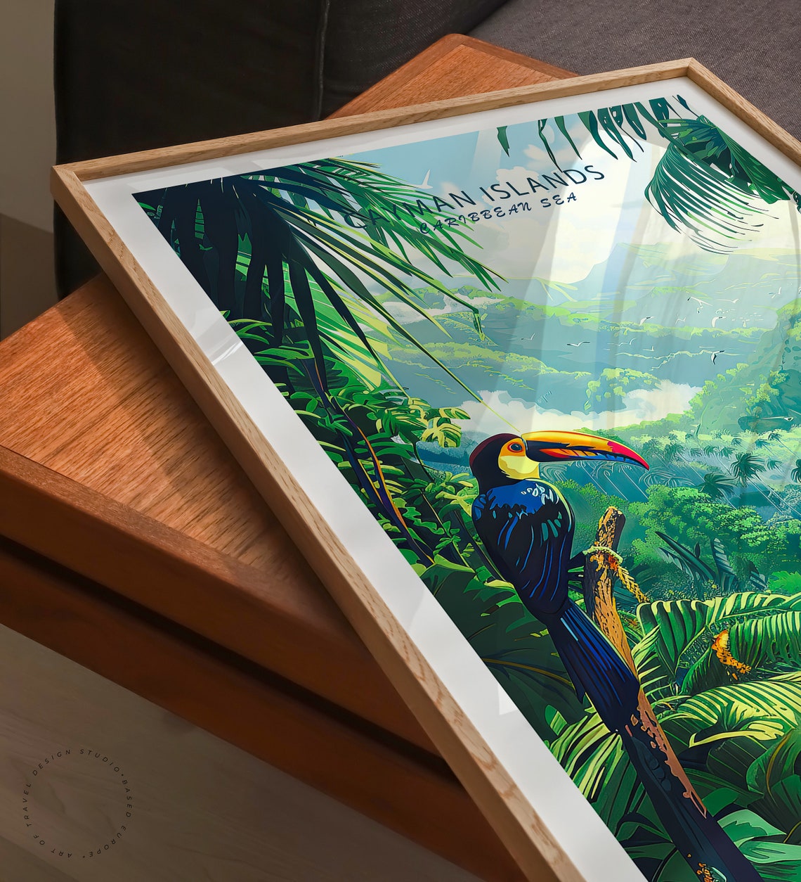 Cayman Island Caribbean Sea Travel Poster Caribbean Sea Wall Art Home Decor Personalised Travel Poster Birthday Gifts - Image 3