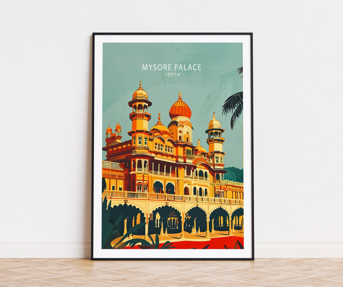 Mysore Palace India Golden Domes Royal Architecture Landmark Wall Art