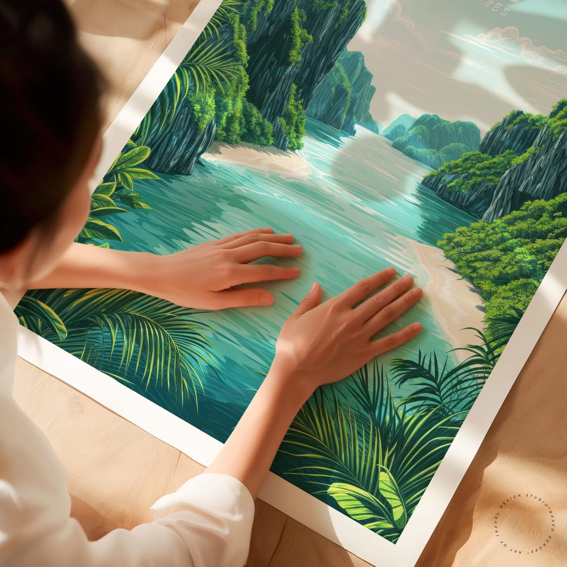 El Nido Philippines Turquoise Lagoon Limestone Cliffs Travel Poster - Image 3