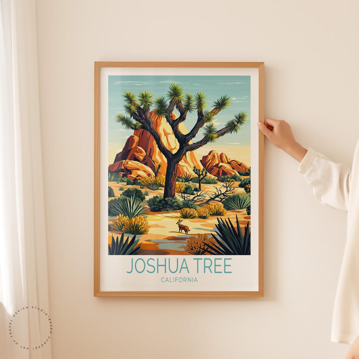 Joshua Tree California Desert Yucca Rock Formations Dusk Poster - Image 2