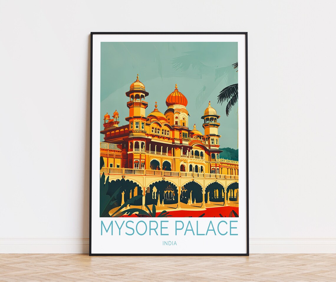 Mysore Palace India Golden Royal Palace Facade Day View Poster