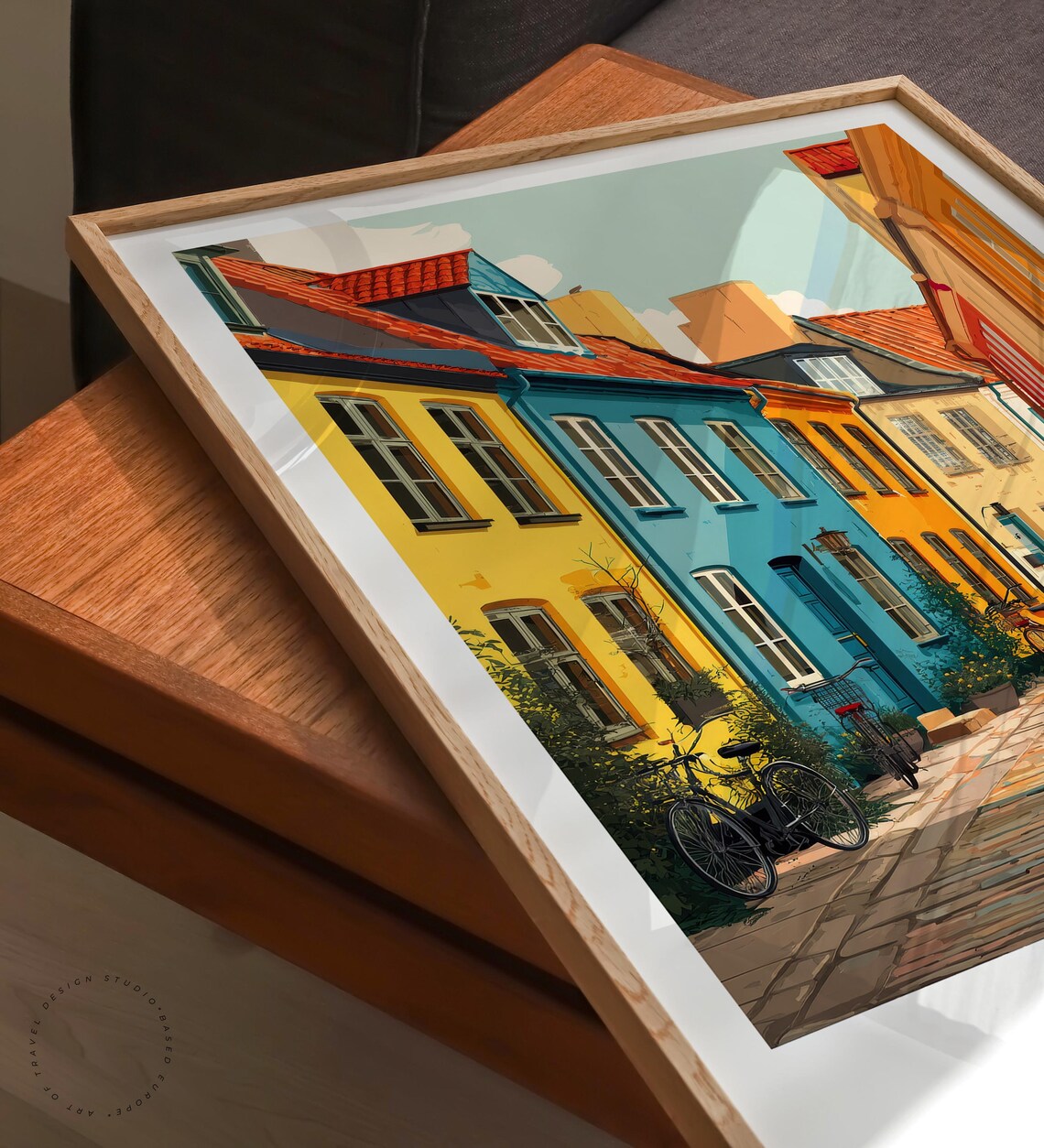 Malmo Sweden Old Town Colorful Historic Houses Street Travel Poster - Image 6