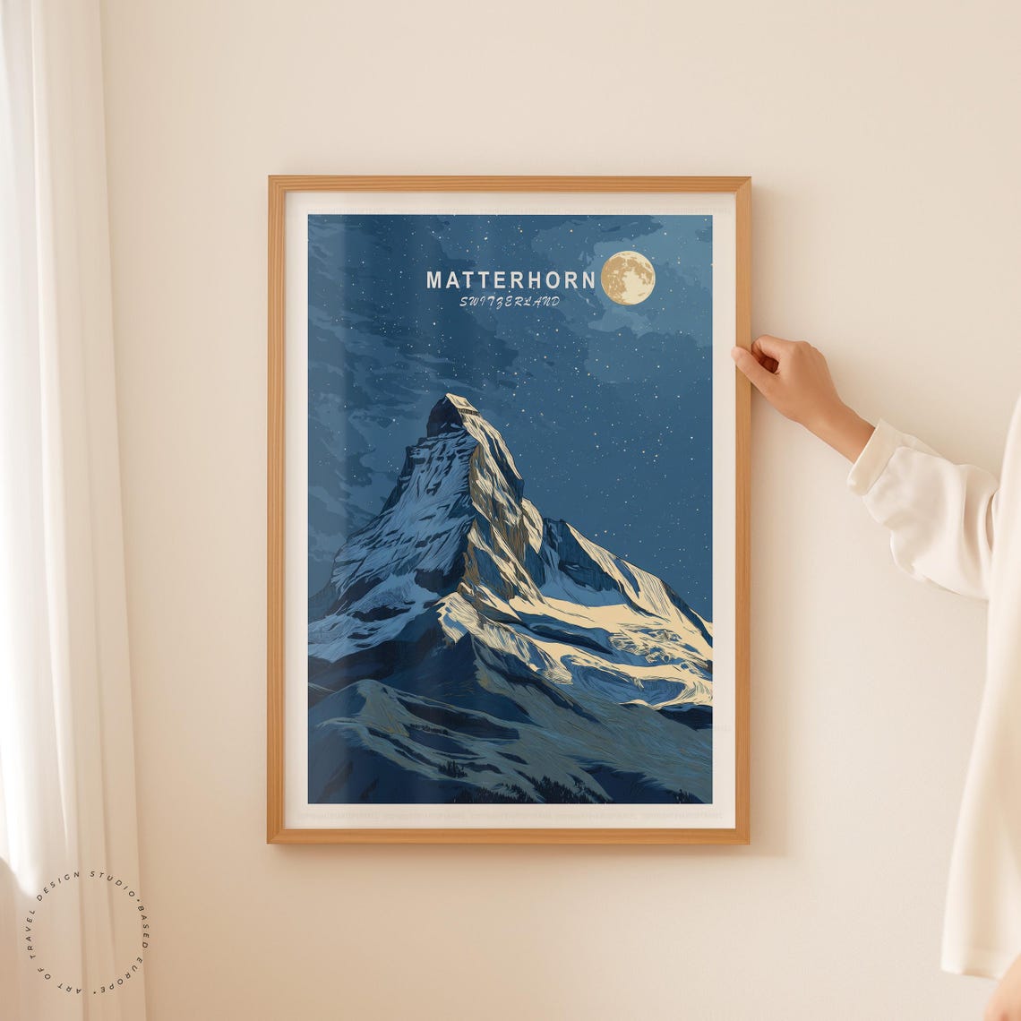 Matterhorn Travel Poster, Minimalist Switzerland Art Print - Image 5