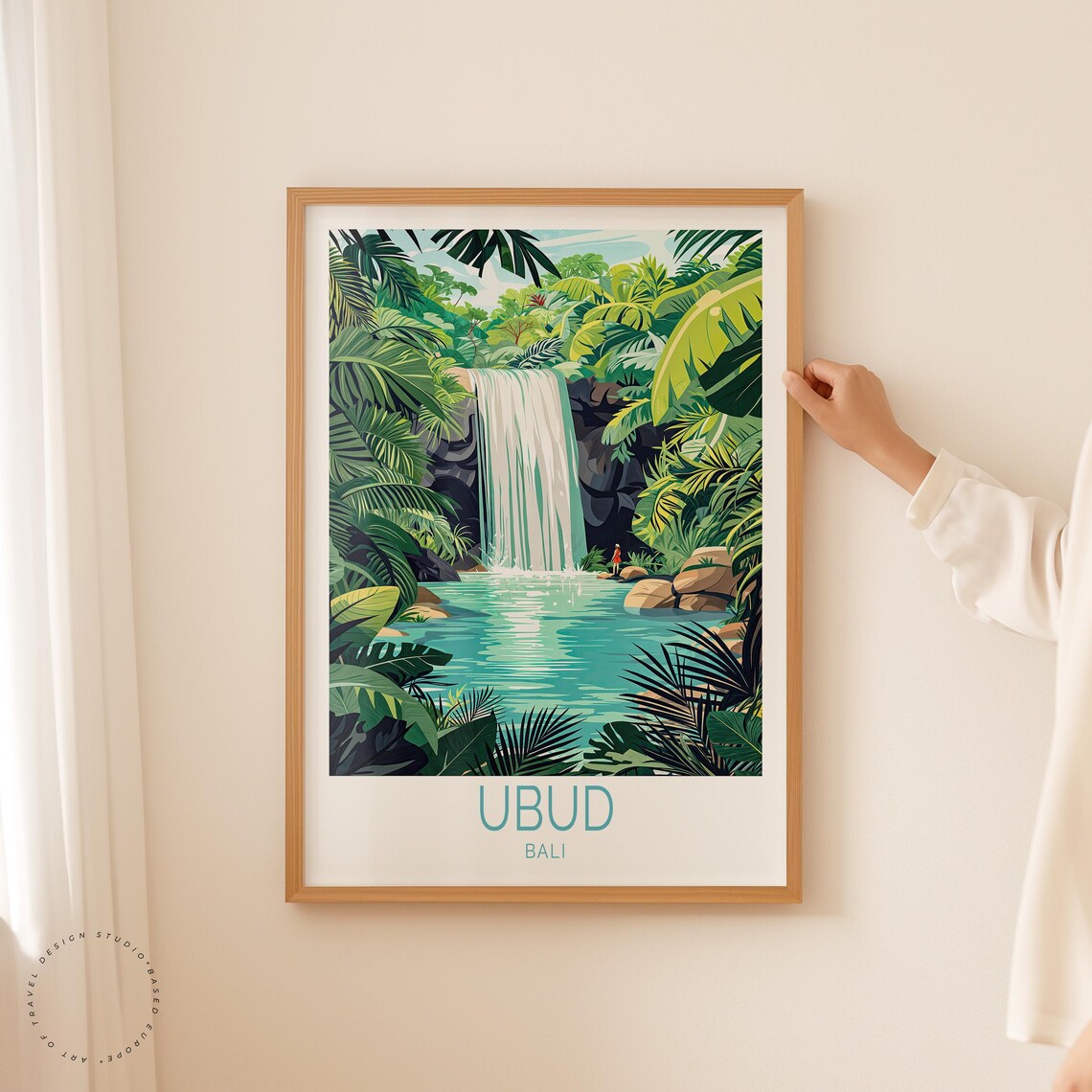 Ubud Bali Travel Poster Bali Wall Art Ubud Print Wellness Retreat Poster Custom Travel Poster Birthday Gifts Home Decor - Image 2