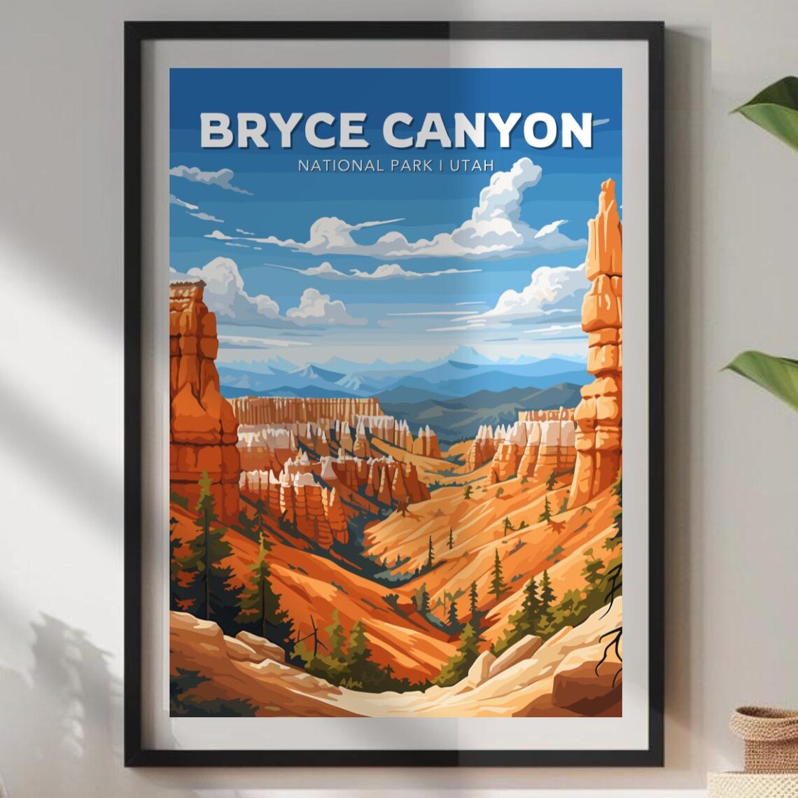 Bryce Canyon National Park Utah Hoodoos Amphitheater Travel Poster