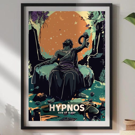 Hypnos Greek God of Sleep Art Print