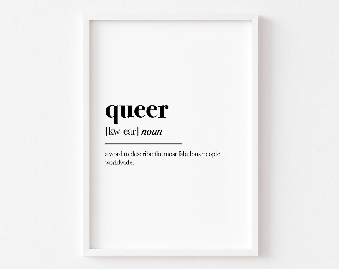 Queer Definition Print, LGBT Pride Typography