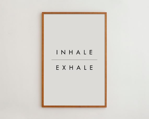 Inhale Exhale Minimalist Yoga Art Print