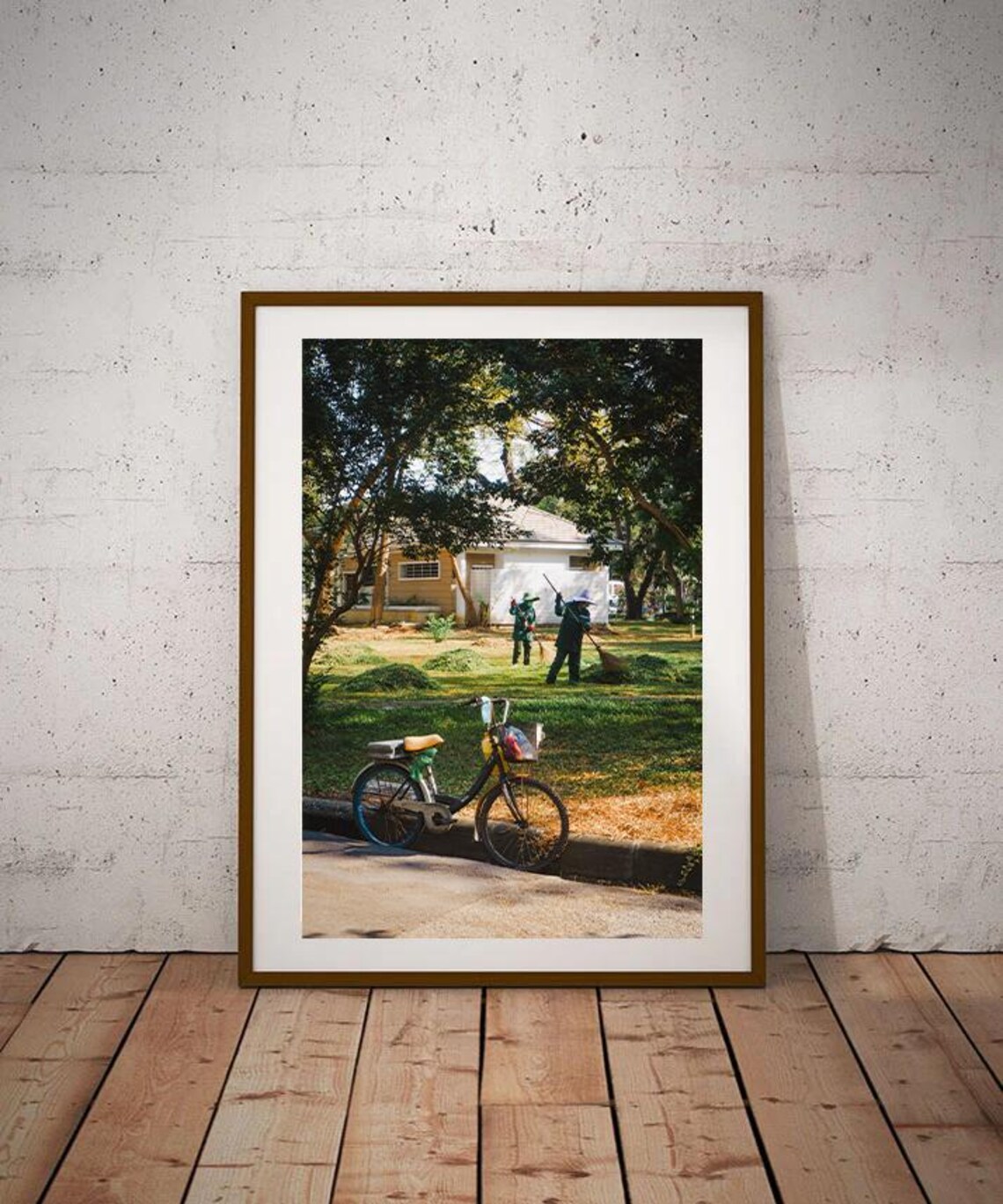 Bangkok Lumphini Park Poster Bicycle Street Photography Daily Life