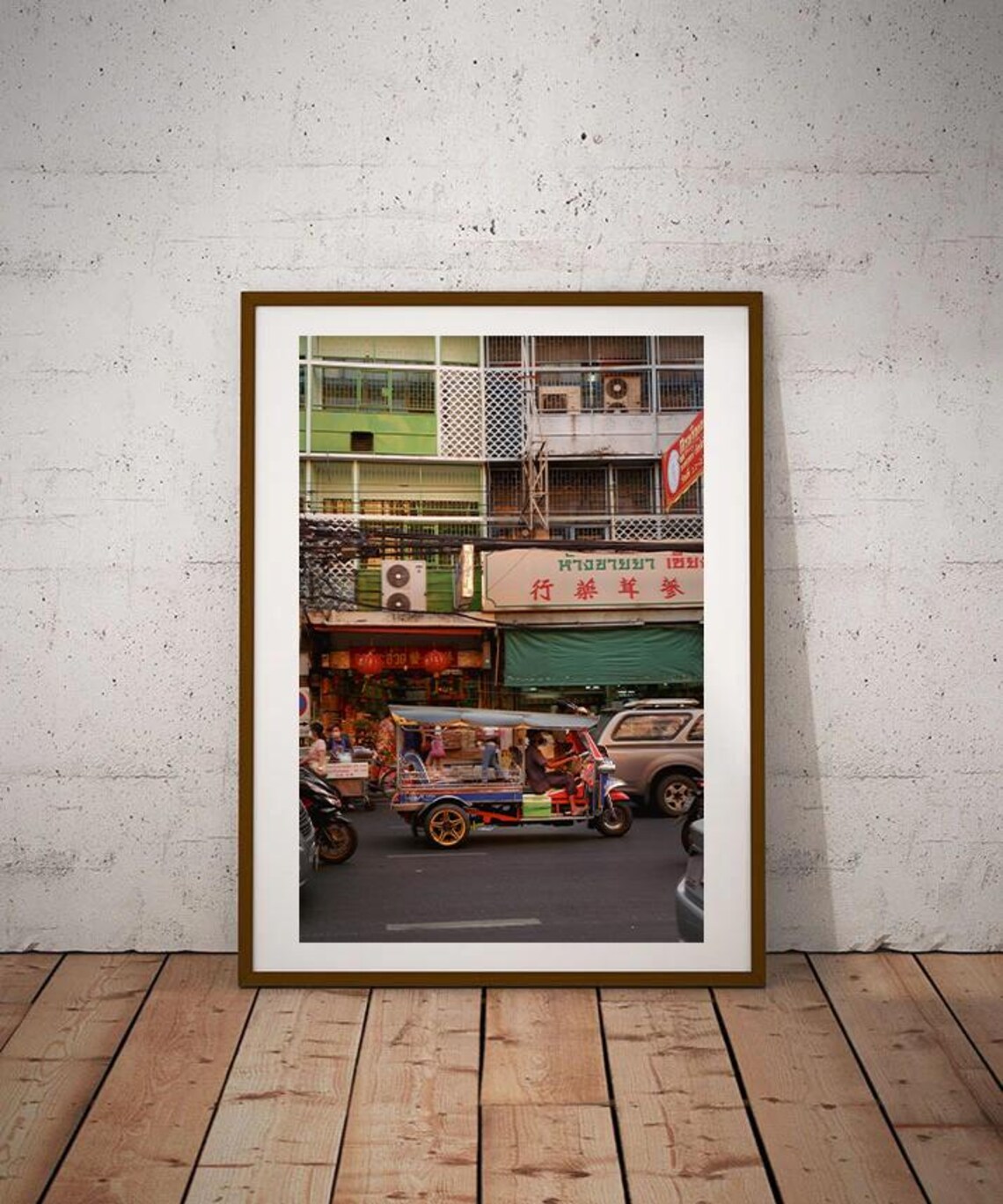 Tuk Chinatown Bangkok Thailand Street Travel Poster
