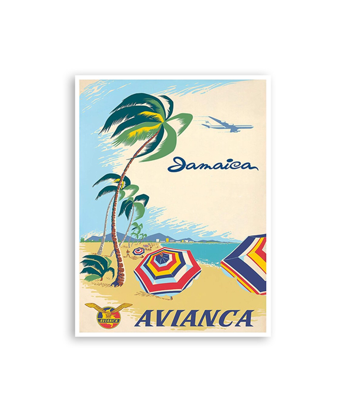Jamaica Travel Poster, Jamaican Art Print