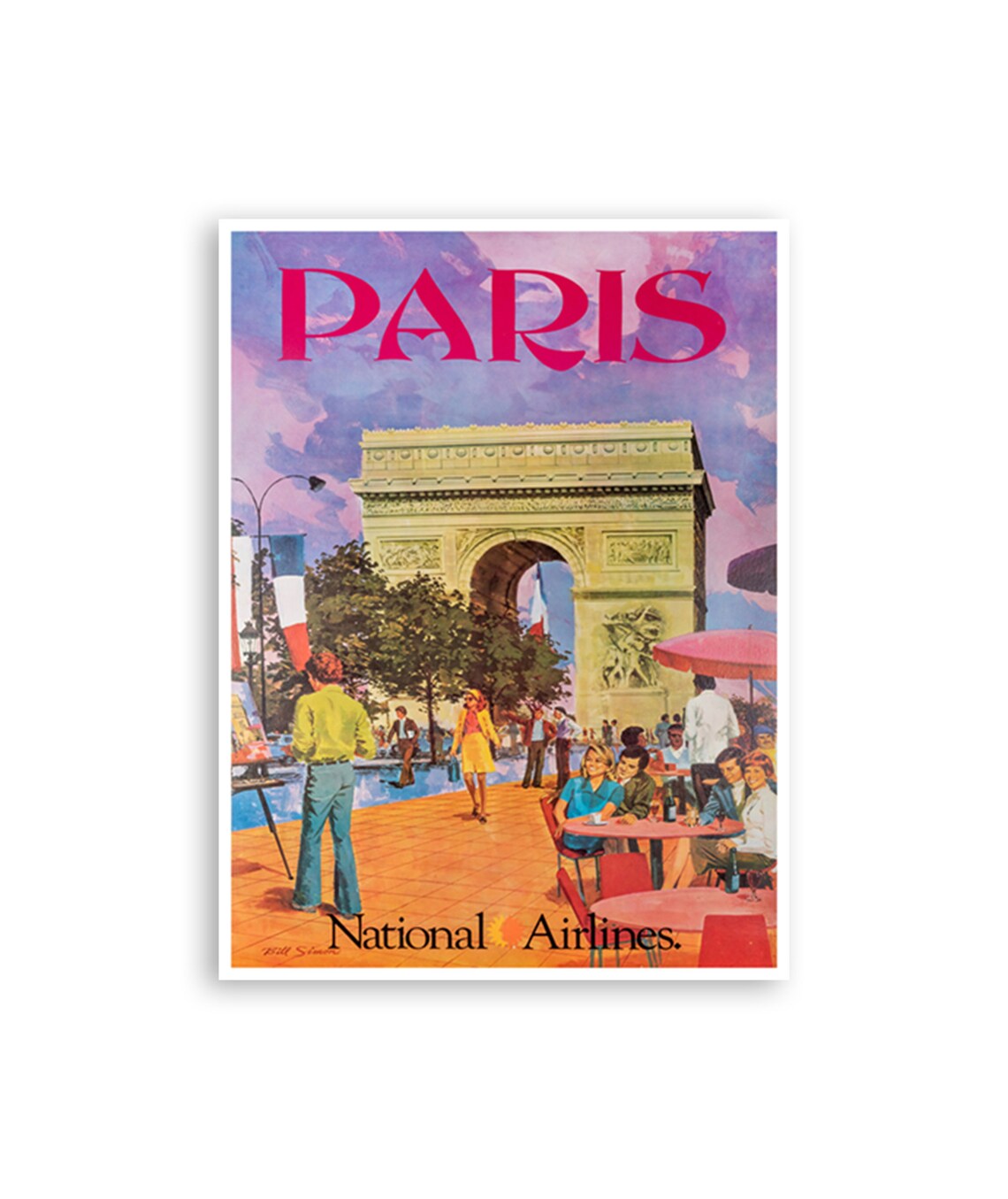 Paris Travel Poster, French Home Decor Wall Art