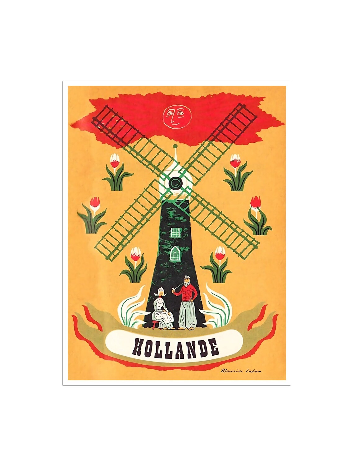 Holland Travel Poster, Home Decor Art Print