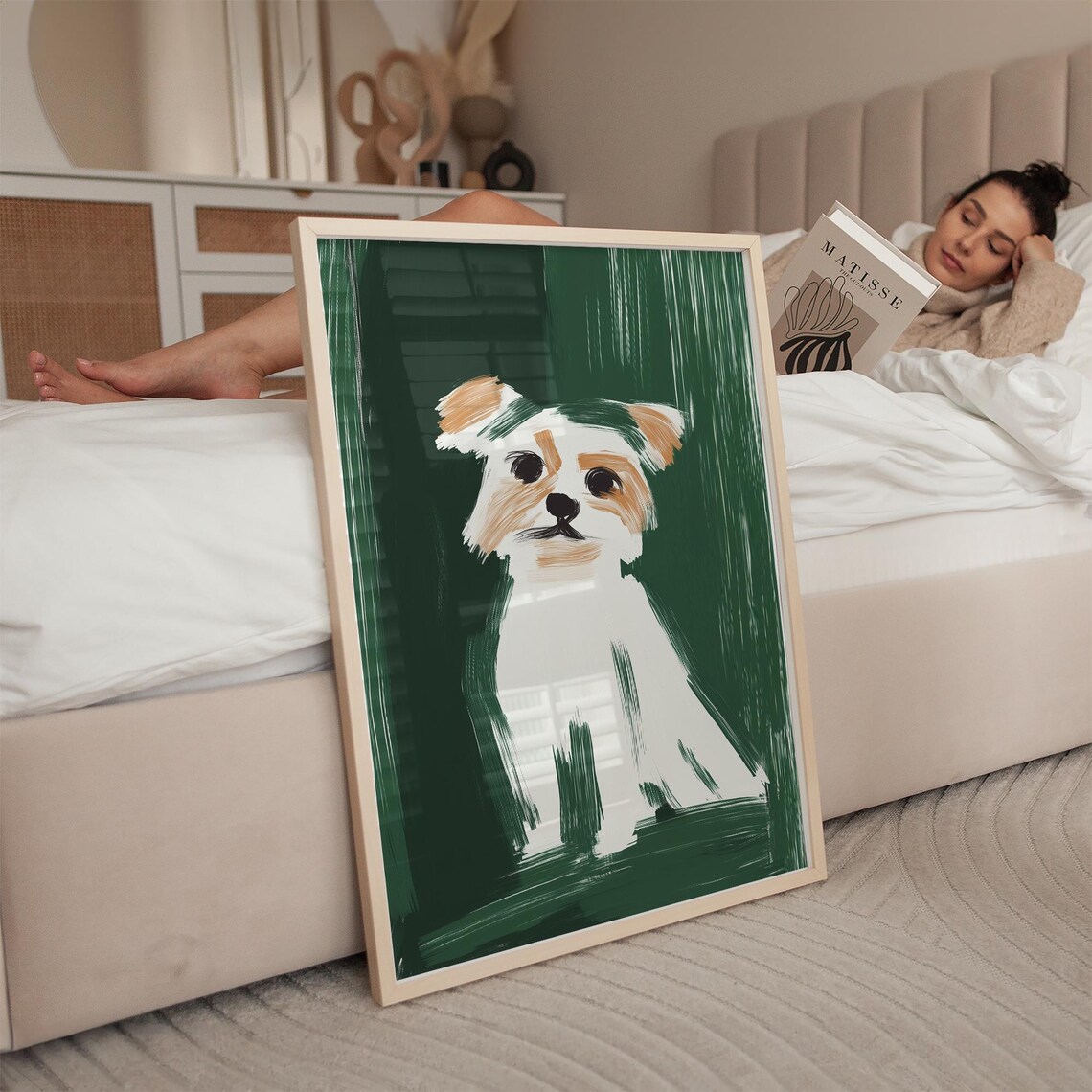 Puppy Pet Portrait, Minimalist Dog Illustration - Image 2