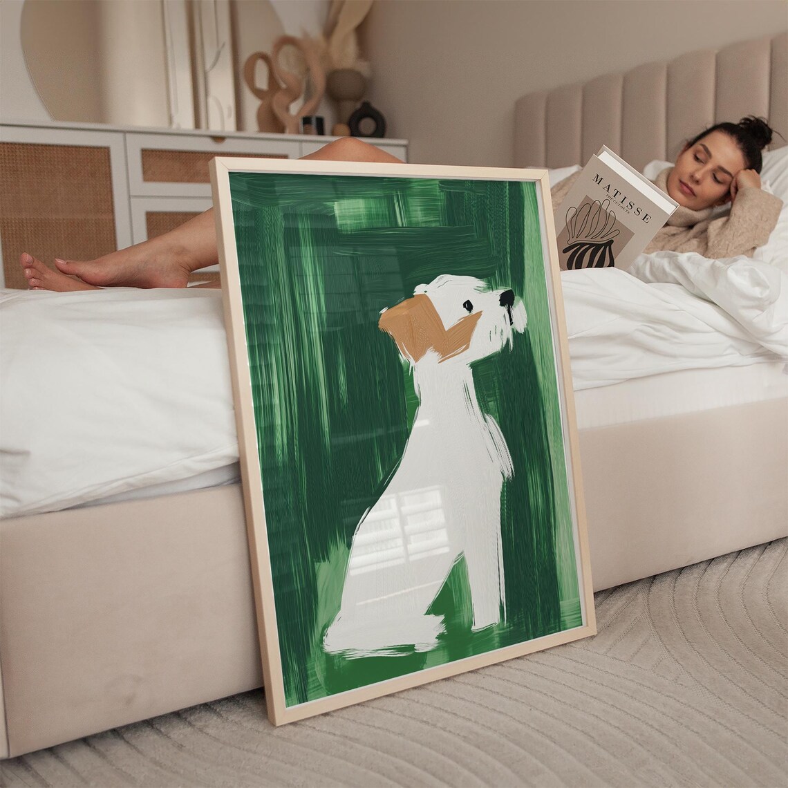 Minimalist Dog Portrait, Modern Pet Illustration - Image 3