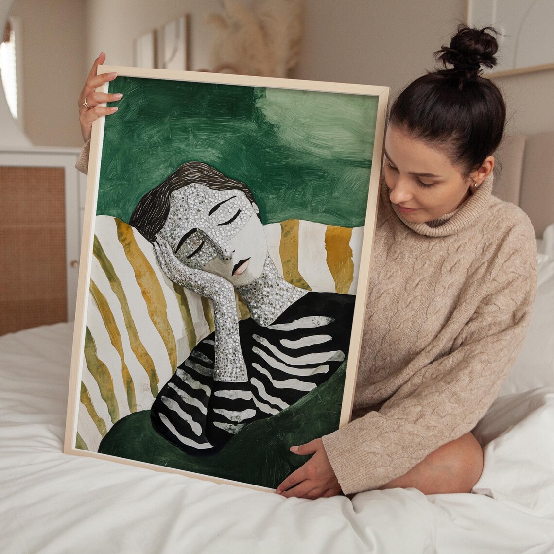 Dreamlike Abstract Portrait, Modern Wall Decor