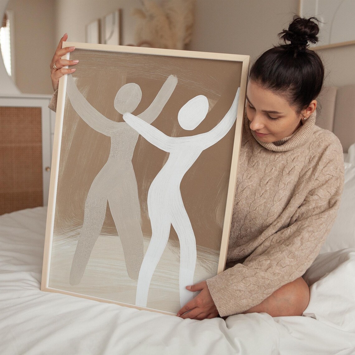 Dancing Figures Minimalist Abstract Movement Illustration - Image 5