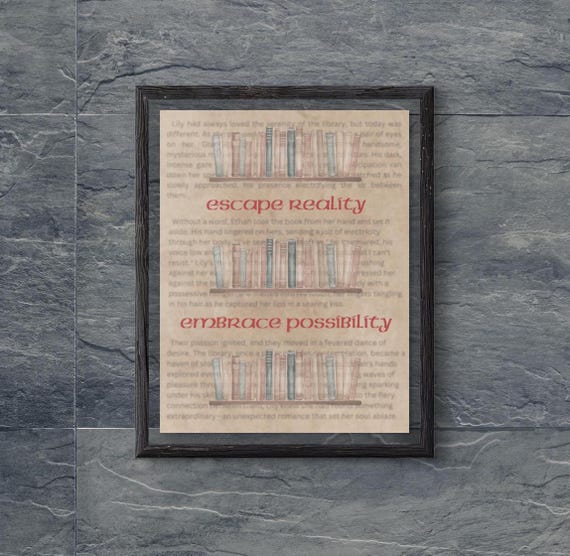 Book Lovers Print Library Wall Art Bookshelf Office Wall Art Bookworm Print Bookish Wall Decor Book Lovers Gift Office Decor