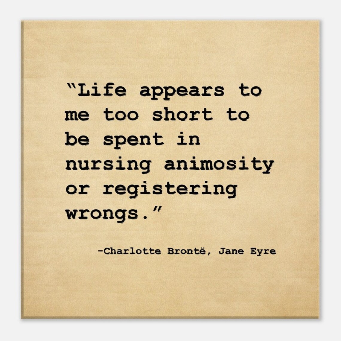 Charlotte Brontë Jane Eyre Motivational Quote Art