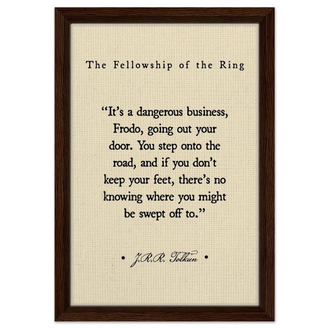 Frodo Tolkien Quote, Vintage Book Page Wall Art - Image 2