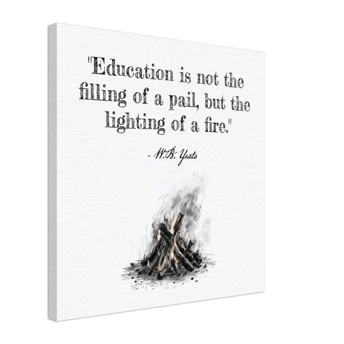 Teacher Quote Wall Art Classroom Art Teacher Gift Wb Yeats Quote Wall Art - Image 4